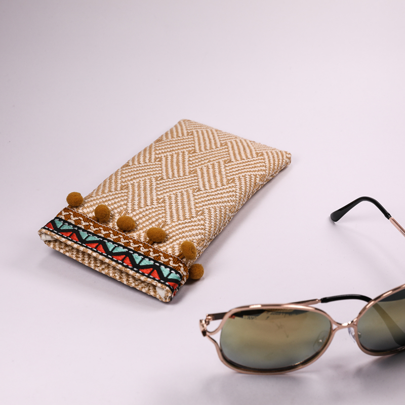 2021 Sunglasses 6 Styles, Printed Pattern, with Fiber Knit Glasses Pocket, Pocket