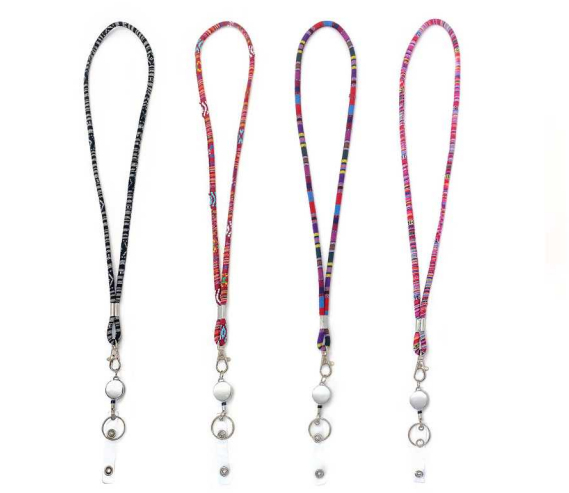4 styles of designer lanyard