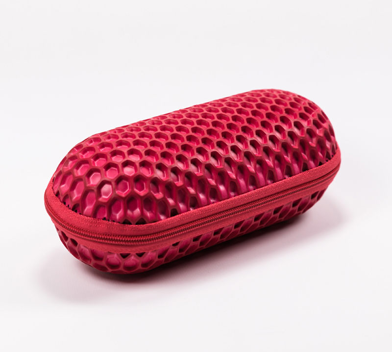 2021 Glasses Case Sunglasses Case in Five Colors, Printed with Honeycomb Shape Pattern, Zip Type