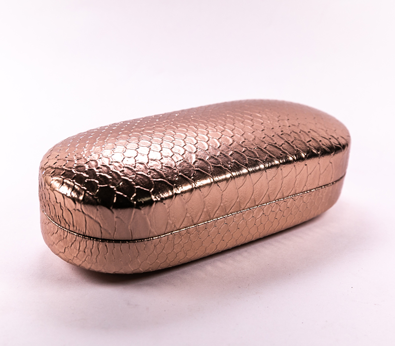 2021 Eyeglasses Case A Brown Eyeglasses Case with Irregular Scales Printed on It