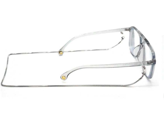 Silver glasses chain, stainless steel