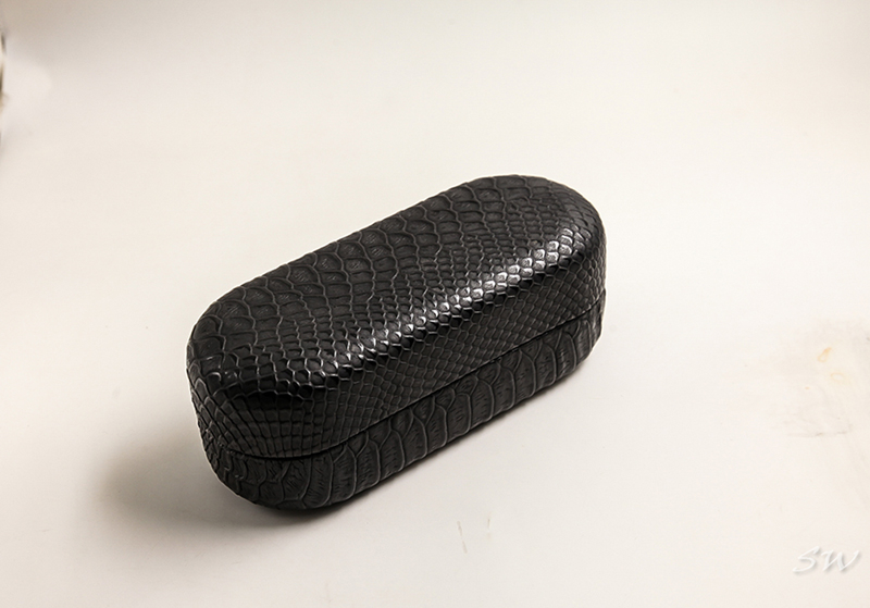 2021 Glasses Case A Black Eyeglass Case with Fish Scales Printed on It