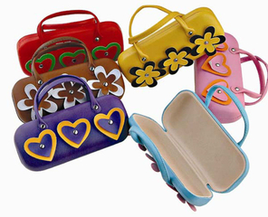 2021 Glasses case hand-held cute type iron case with textures and patterns