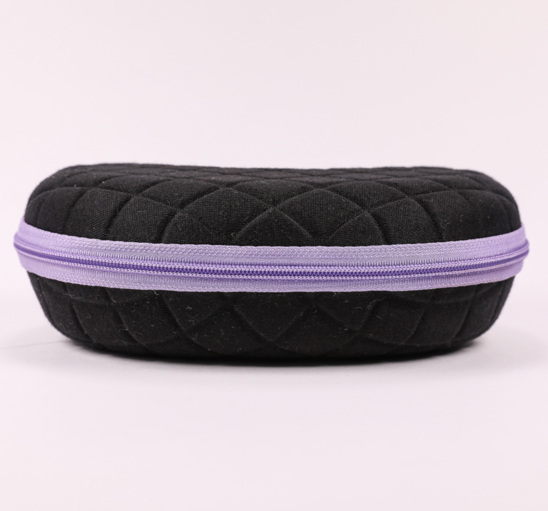 2021 Glasses Case Sunglasses Black Mesh Line Pattern, Zip Type Glasses Case,