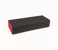 2021 sunglasses, black on the outside and red on the inside, detachable, square, hand-made glasses case