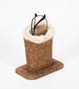 2021 Sunglasses, Brown Wood Grain, Lined with Fluffy Decorative Glasses Display Case