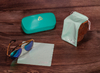 2021 Sunglasses, Turquoise, LOGO Printed Glasses Case