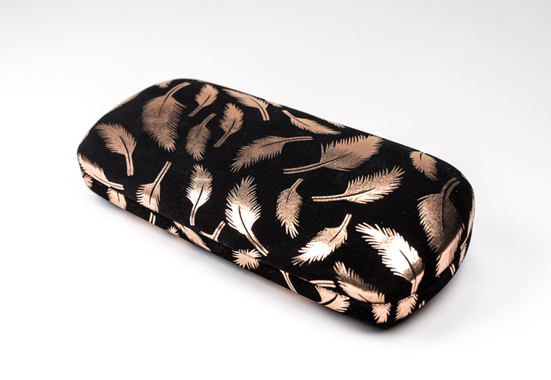 Eyeglasses Case Hard Metal Clam Shell Kam velvet Glasses Case