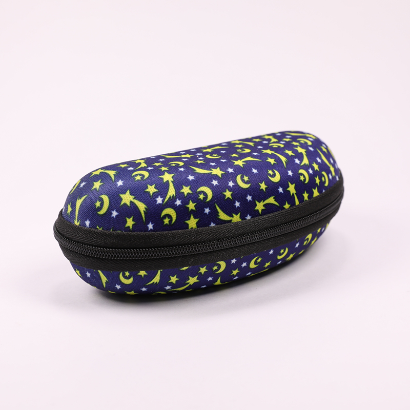2021 Glasses Case A Zip-on, Cool-hued Sunglasses Case Printed with The Moon And Stars,