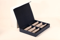 An elegant 8 - pair leather glasses display box, stylish and protective.