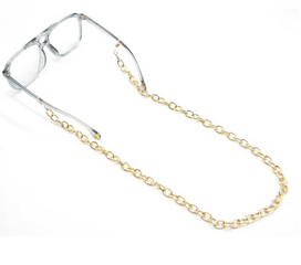 Gold glasses chain, aluminum